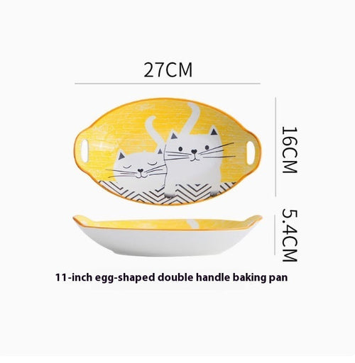 Cartoon And Plates Creative Rice Soup Bowls For Home Baking Dishes