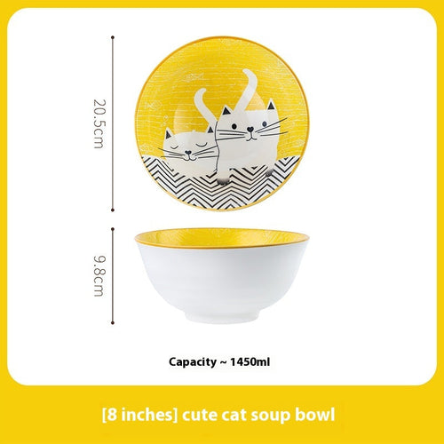 Cartoon And Plates Creative Rice Soup Bowls For Home Baking Dishes