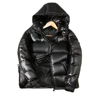 High Quality Outdoor Windproof Parka Thicken Warm Puffer Tops Winter Hooded Shiny Down Coats Mens Casual White Duck Down Jackets