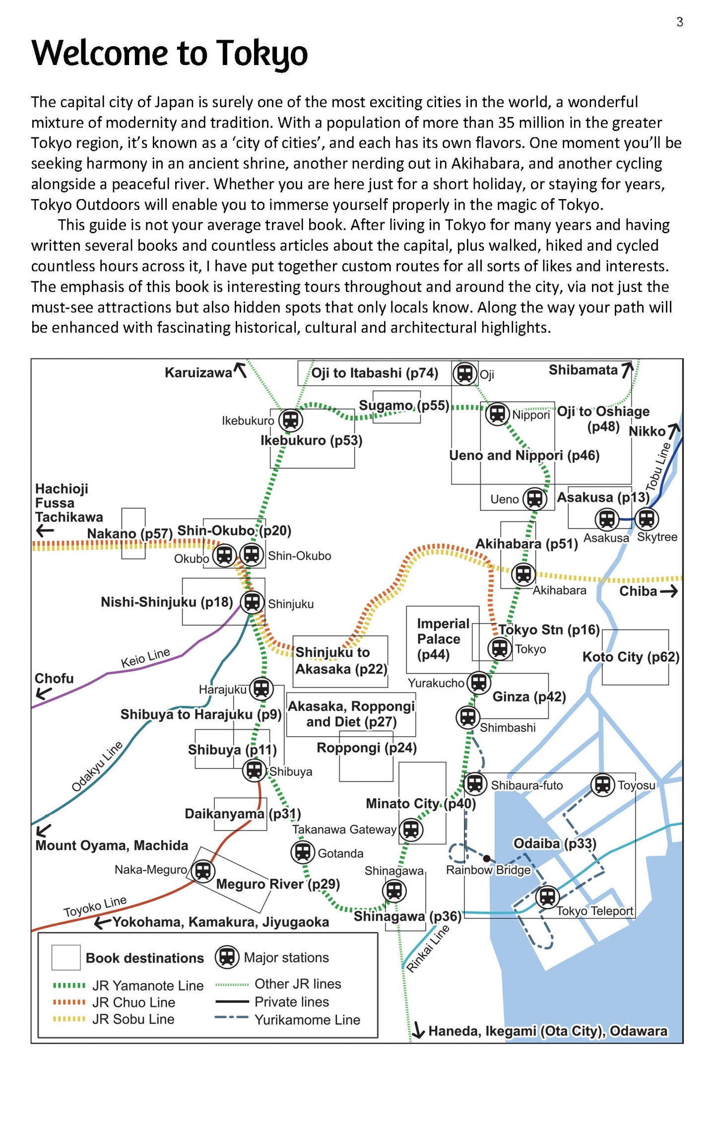 Tokyo Outdoors: 45 Walks, Hikes and Cycling Routes to Explore the City Like a Local (Paperback)