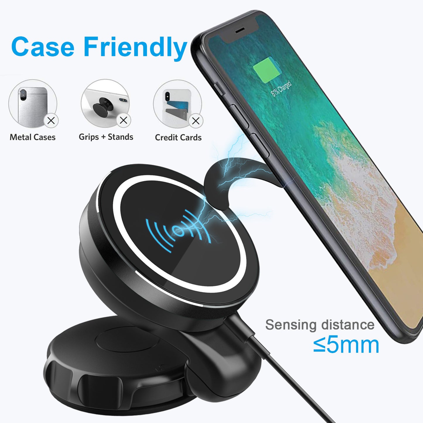 Car Wireless Charging Dashboard Mobile Phone Bracket