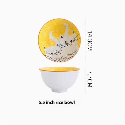 Cartoon And Plates Creative Rice Soup Bowls For Home Baking Dishes
