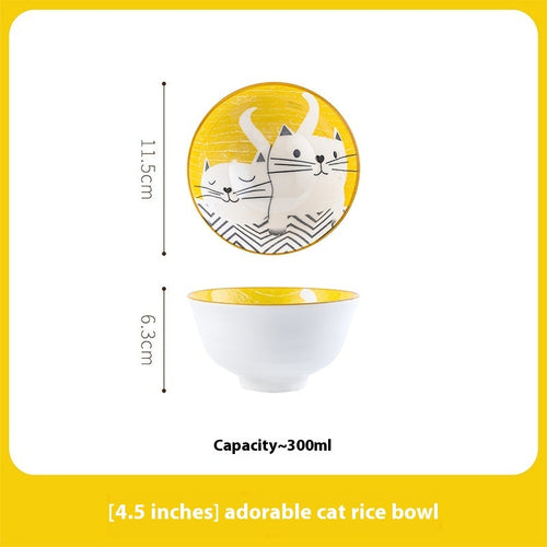 Cartoon And Plates Creative Rice Soup Bowls For Home Baking Dishes