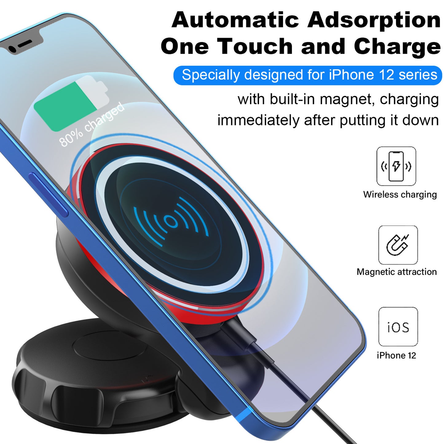 Car Wireless Charging Dashboard Mobile Phone Bracket