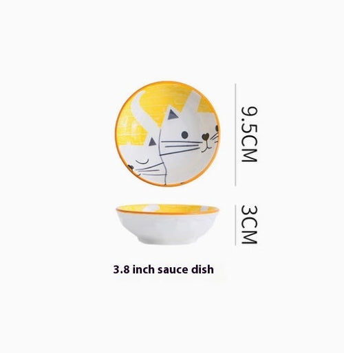 Cartoon And Plates Creative Rice Soup Bowls For Home Baking Dishes