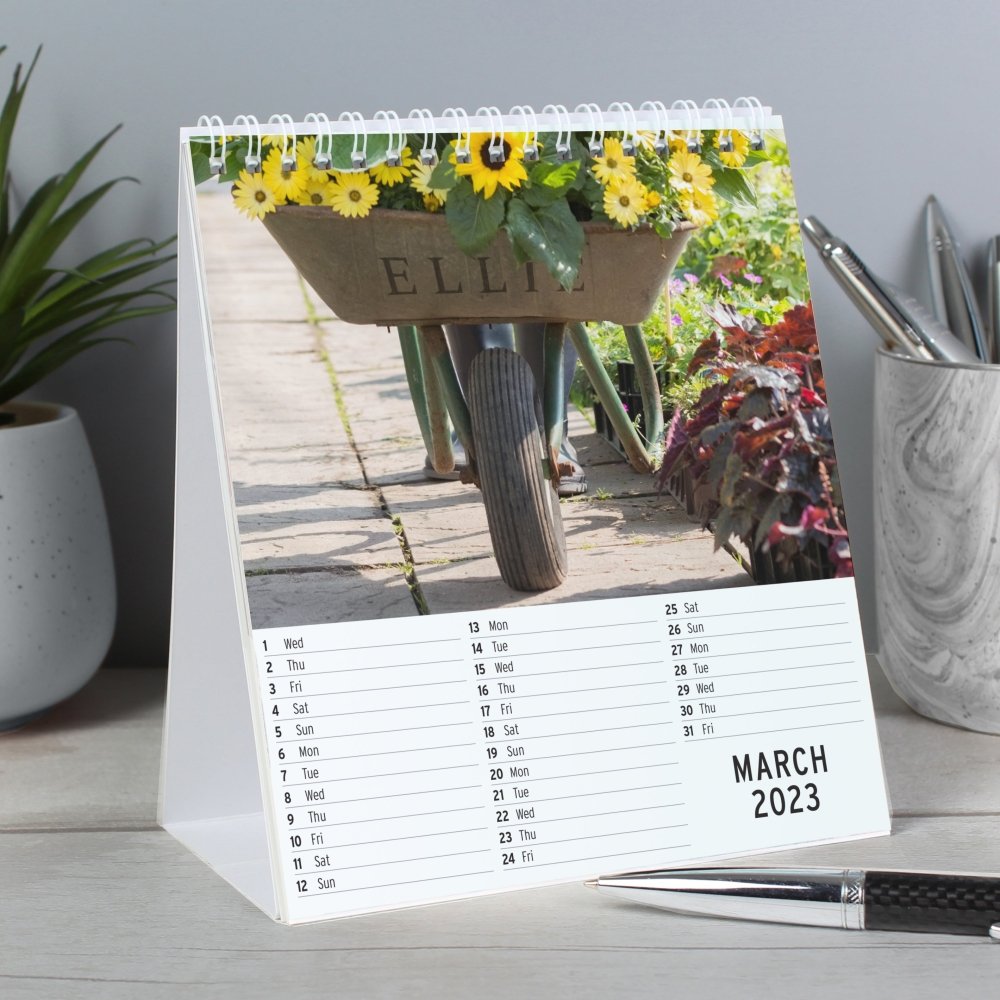Personalised 2026 Gardening Desk Calendar