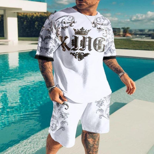 Unique Printed T-Shirt Suit For Men