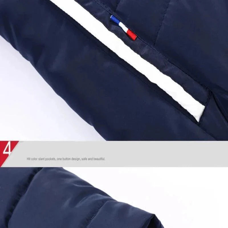 Unisex Thickened Padded Detachable Hoodie Winter Jacket