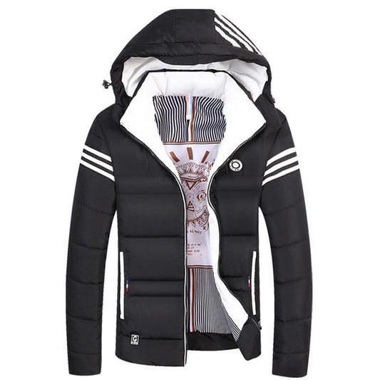 Unisex Thickened Padded Detachable Hoodie Winter Jacket