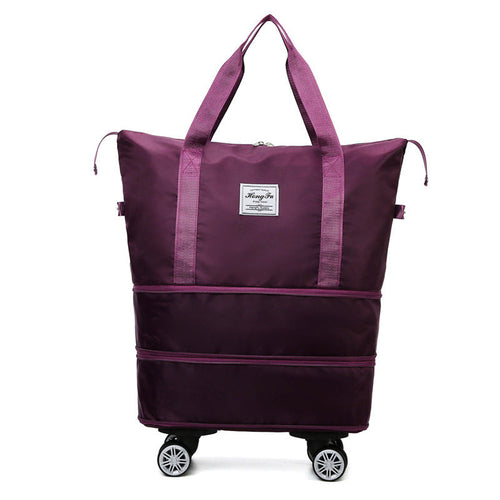 New Universal Wheel Travel Bag With Double-layer Dry And Wet