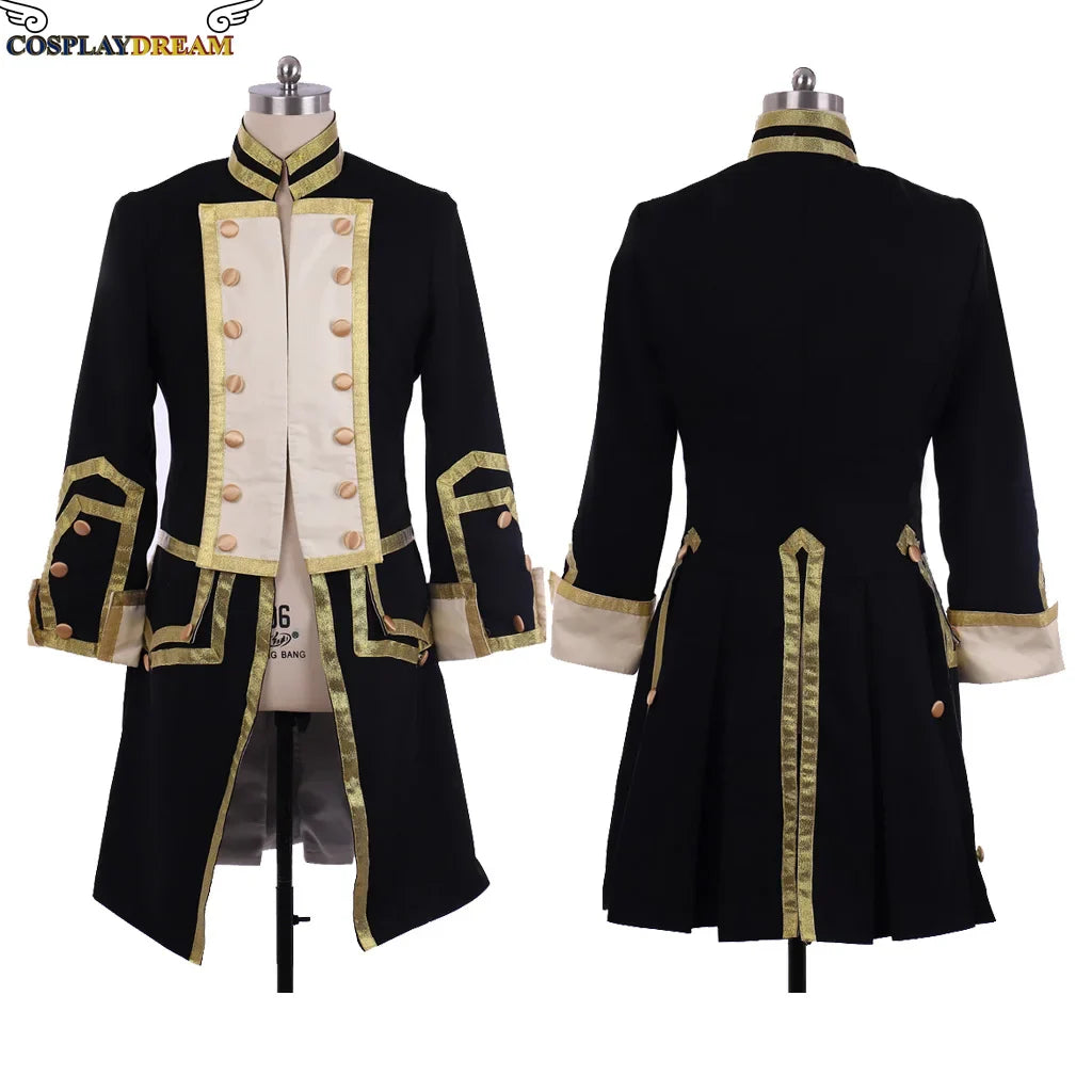 18th Century Men's Regency Royal Military Uniform – Colonial Tuxedo Jacket George Washington Hamilton
