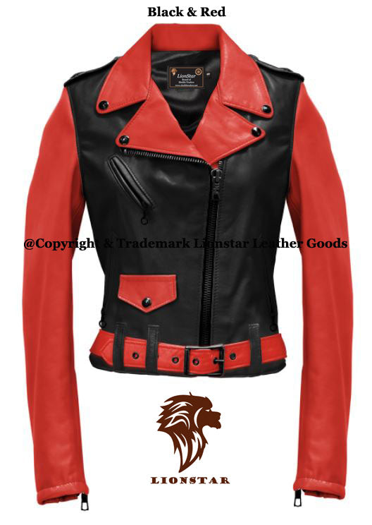 Lionstar Newage Ladies Sheepskin Leather Biker Jacket