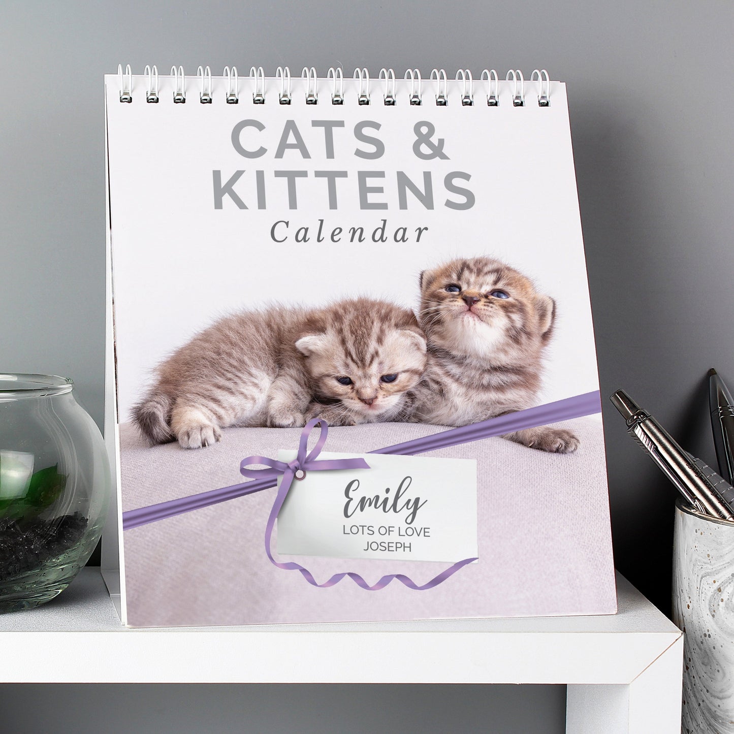 Personalised Cats And Kittens Desk 2026 Calendar
