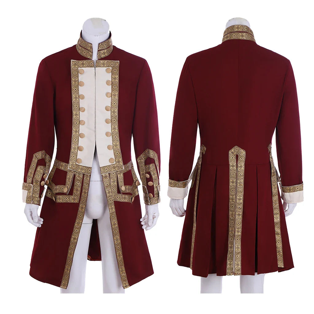 18th Century Men's Regency Royal Military Uniform – Colonial Tuxedo Jacket George Washington Hamilton