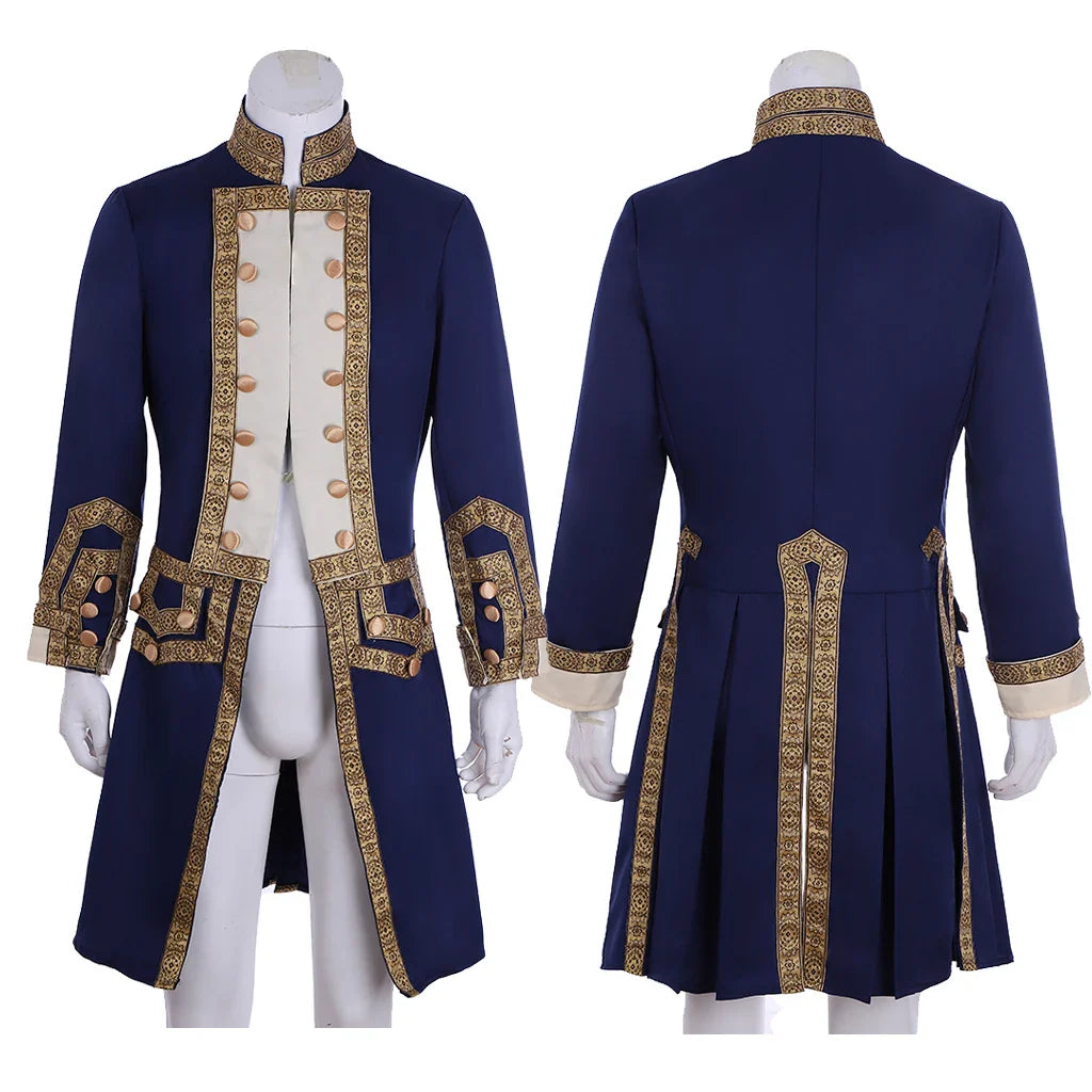 18th Century Men's Regency Royal Military Uniform – Colonial Tuxedo Jacket George Washington Hamilton