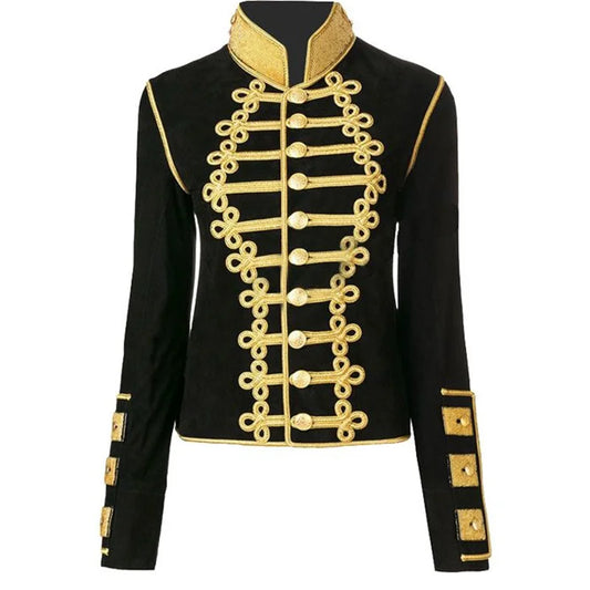 Women Authentic Scottish Hussar Braided Parade Jacket – Victorian Civil War Military Uniform Coat