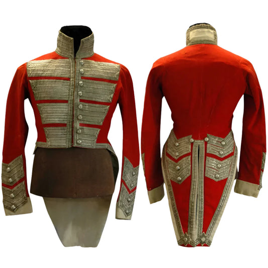 19th Century Red Military Tailcoat – Men’s Victorian Ball & Wedding Coat Costume