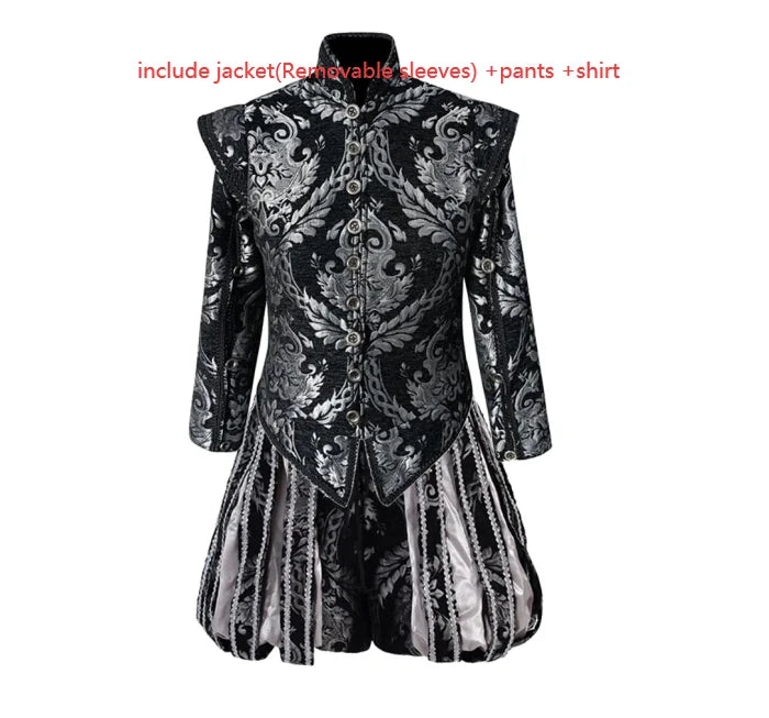 15th Century Renaissance Tudor King Prince Costume Vest & Pants Set – Elizabethan Outfit