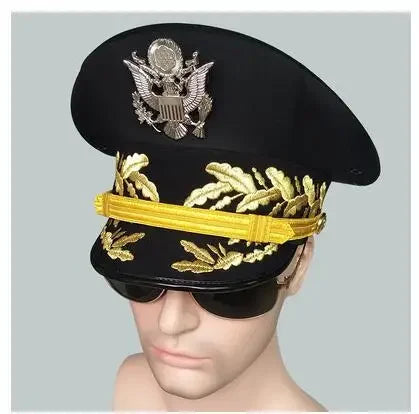 US Naval Commander Cap – Admiral Officer Hat for Men, Classic Military Uniform Accessory