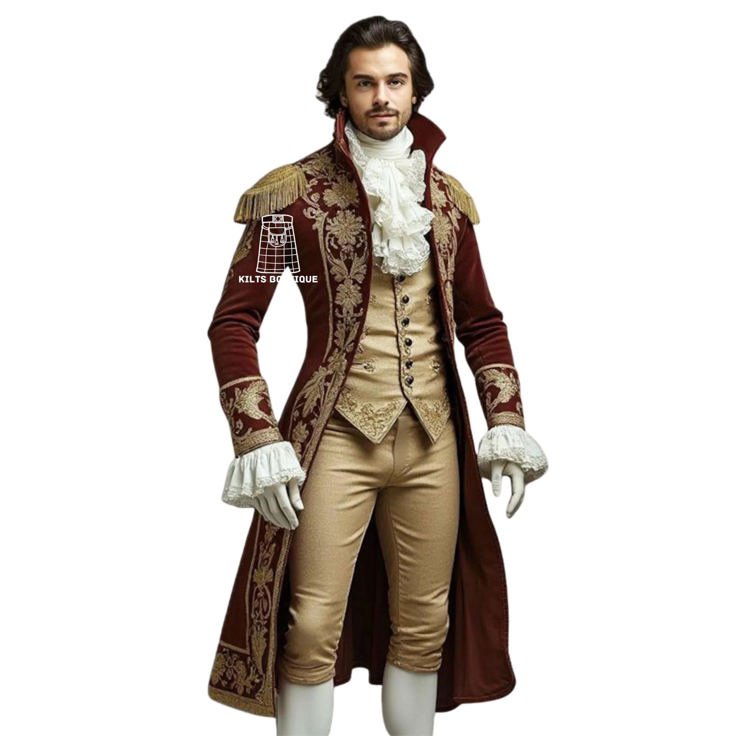 18th Century Men’s Rococo Baroque French Royal Aristocrat Costume – Noble Count Gentleman Ball Gown Made To Order