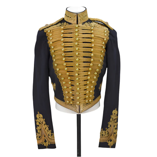 1909 Captain Costume – Victorian Civil War Royal Hussar Military Jacket & Napoleonic Gothic Officer Uniform