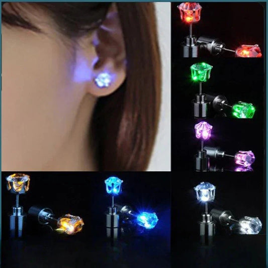 Unique Colourful LED Luminous Ear Studs SELECTION