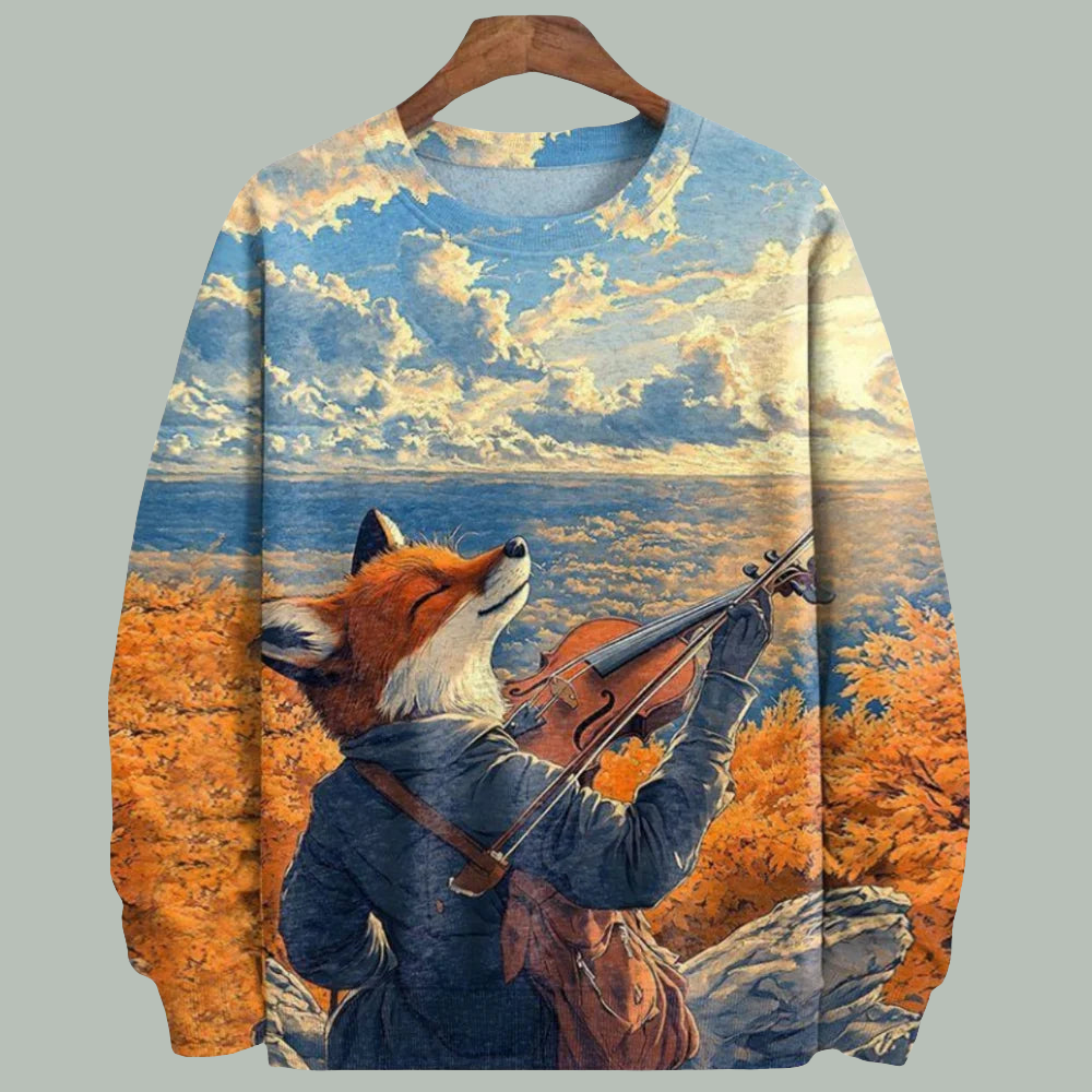 Trendy Unisex Graphic Sweater Collection with Fox Designs