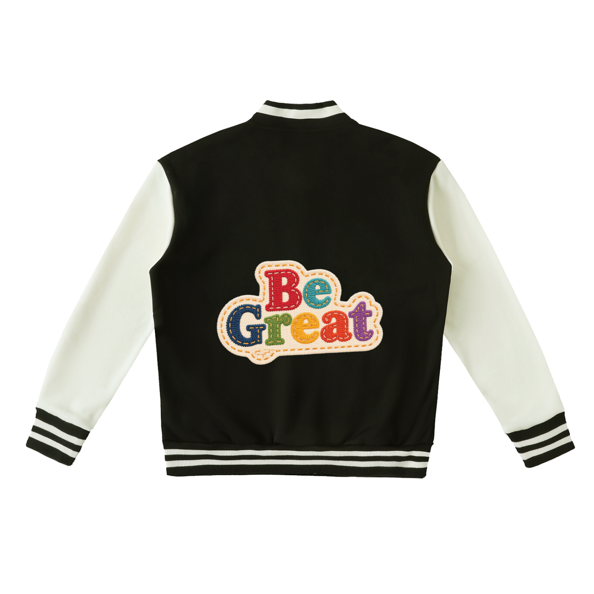 Two-Tone Fleeced Varsity Jacket
