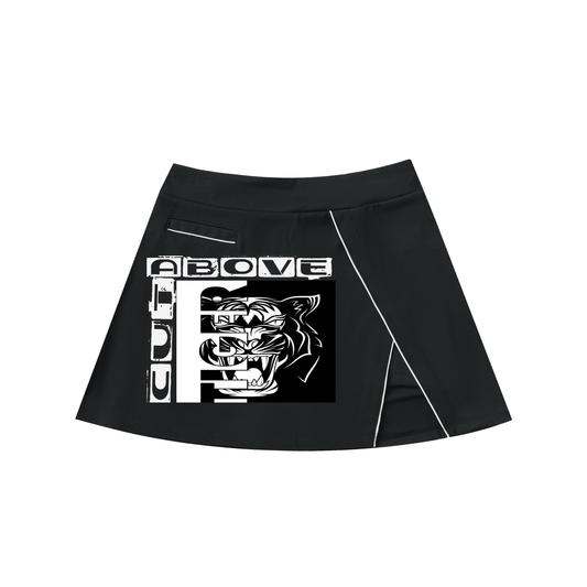 High-Waist Pocketed A-Line Skirt