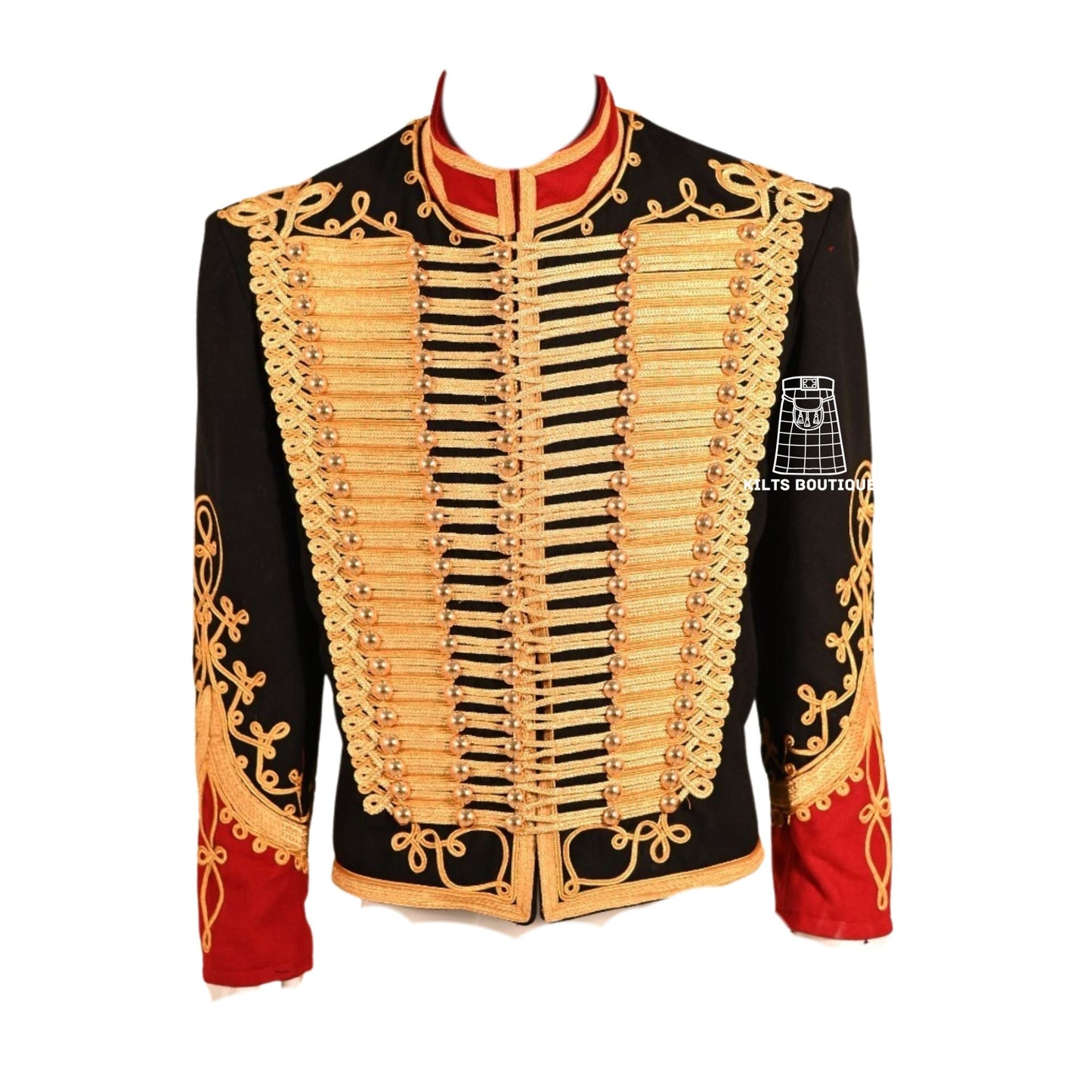 Scottish Hussar Parade Jacket Victorian Civil War Military Uniform Medieval Colonial Officers Coat