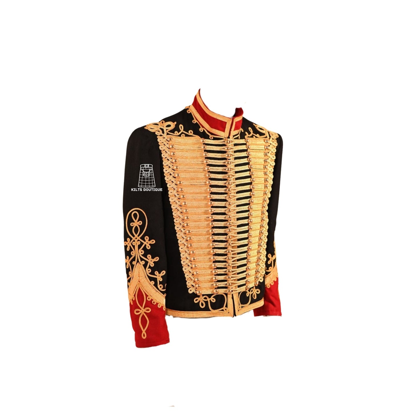 Scottish Hussar Parade Jacket Victorian Civil War Military Uniform Medieval Colonial Officers Coat
