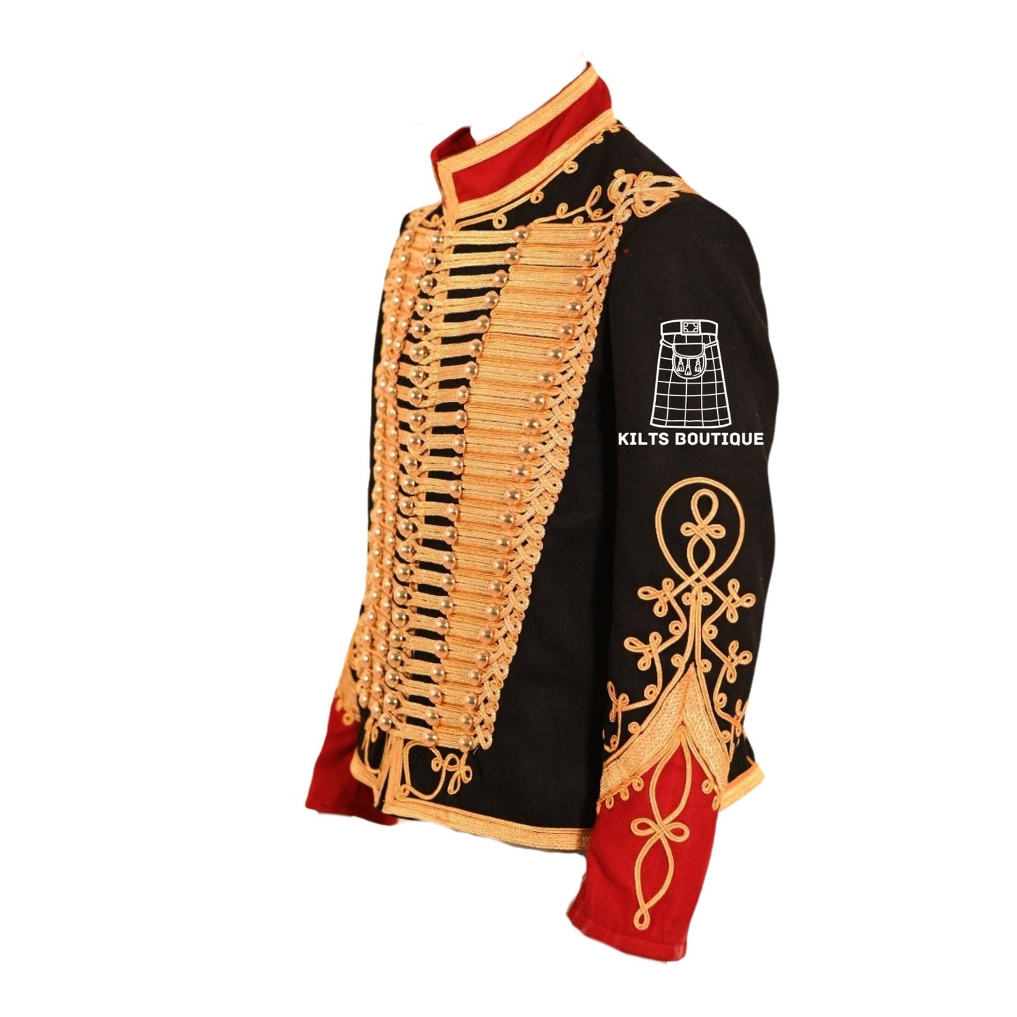 Scottish Hussar Parade Jacket Victorian Civil War Military Uniform Medieval Colonial Officers Coat