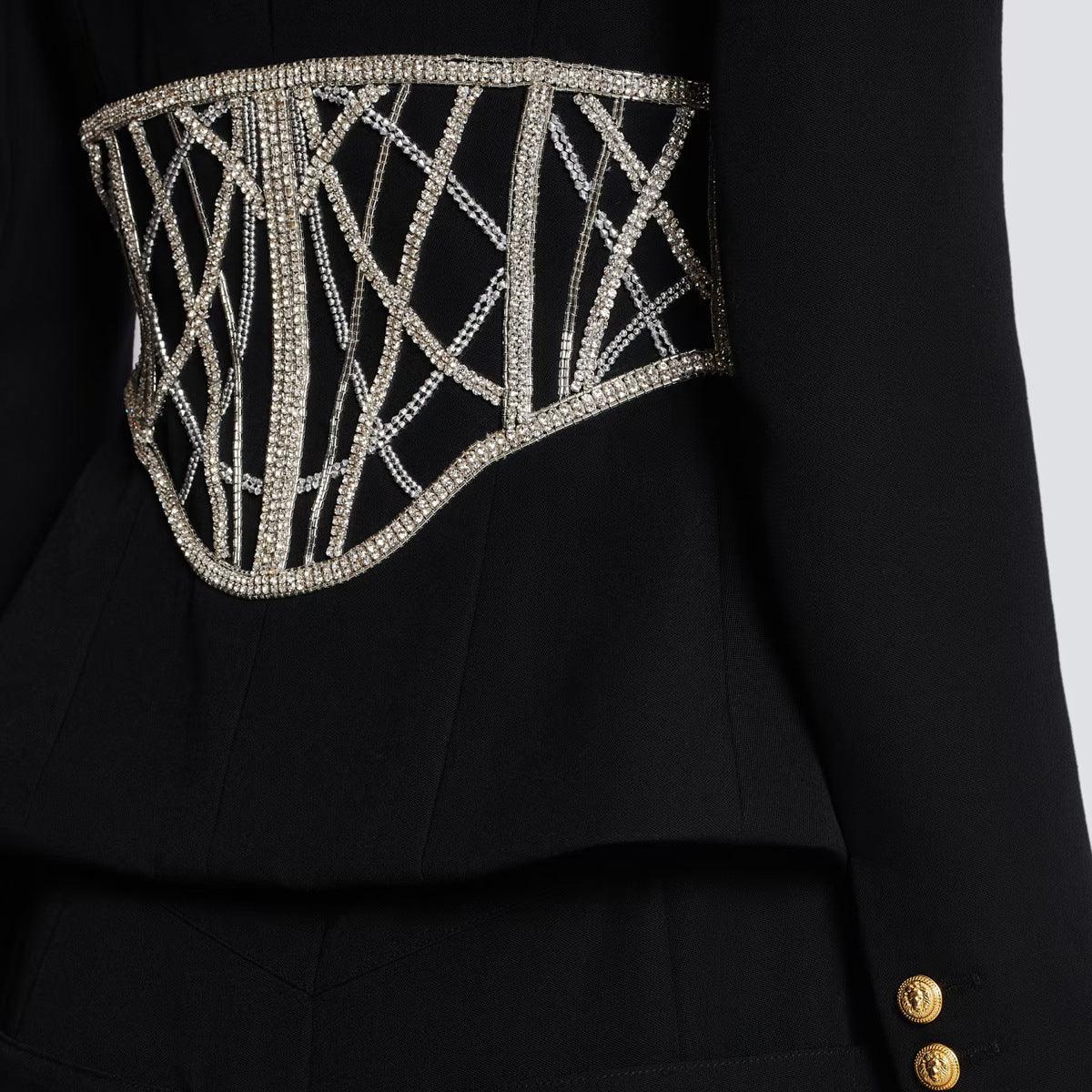Luxury Beaded Diamond Suit Jacket