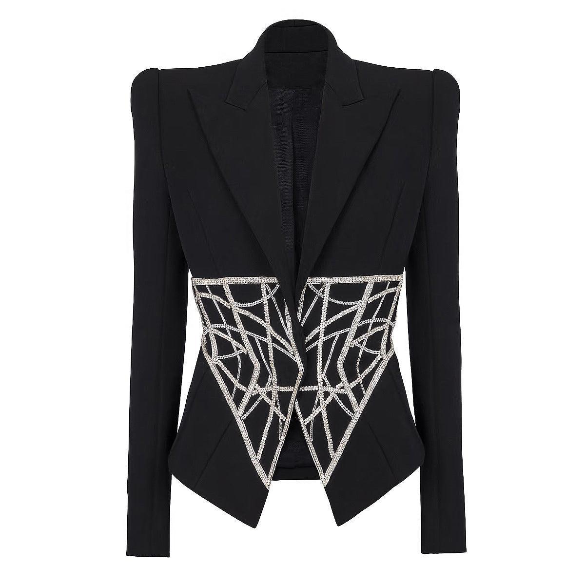 Luxury Beaded Diamond Suit Jacket