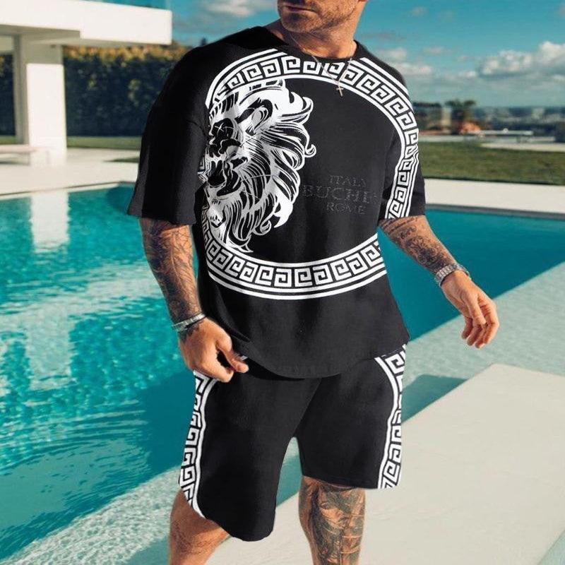 Unique Printed T-Shirt Suit For Men