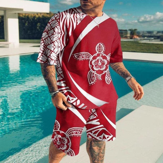 Unique Printed T-Shirt Suit For Men