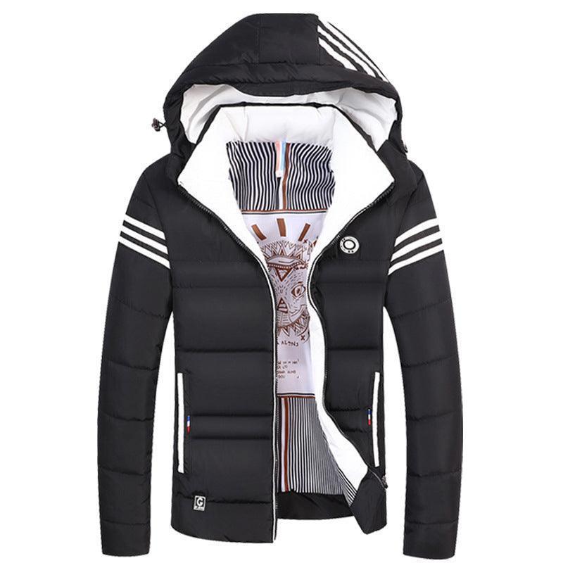 Unisex Thickened Padded Detachable Hoodie Winter Jacket