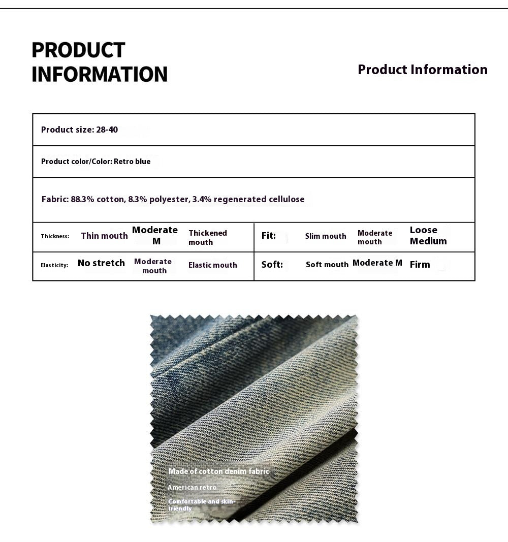 Vintage Denim Style Wide Leg Jeans